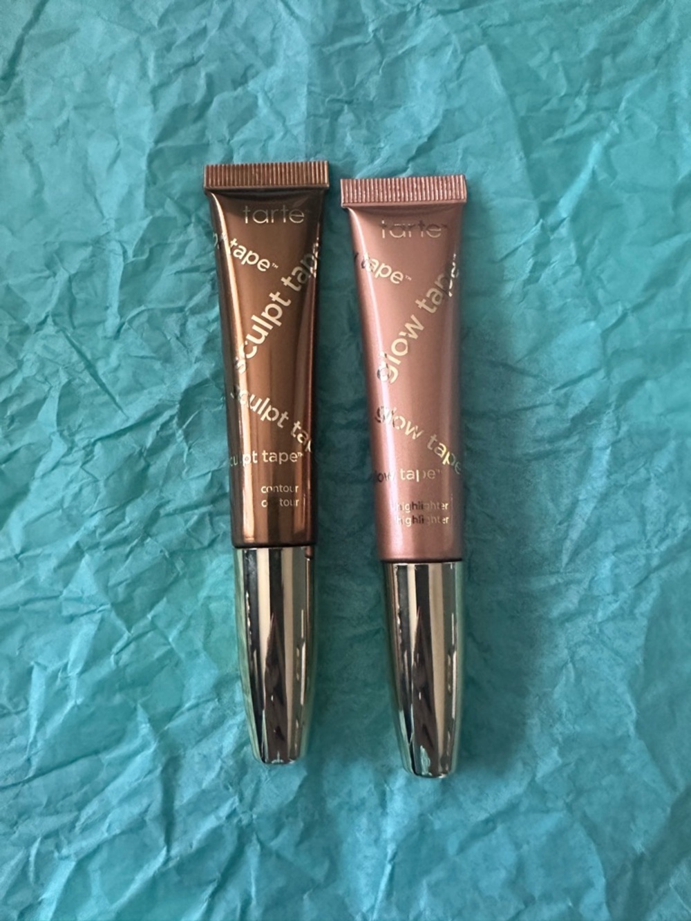 New, tarte Sculpt & Glow Highlighter Duo — Bronze and Rose-Gold